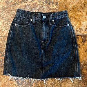 MADEWELL. Rigid Denim Straight Mini skirt Rip and Repair Edition . Size 23. NWT